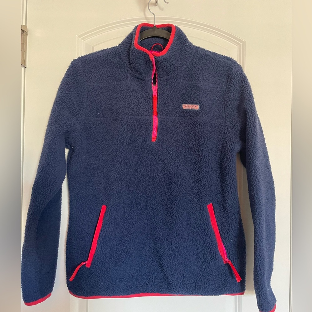 ❤️ Vineyard Vines navy partial zip up